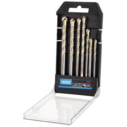 Draper Multi Construction TCT Drill Bit Set (7 Piece) DRA-09102