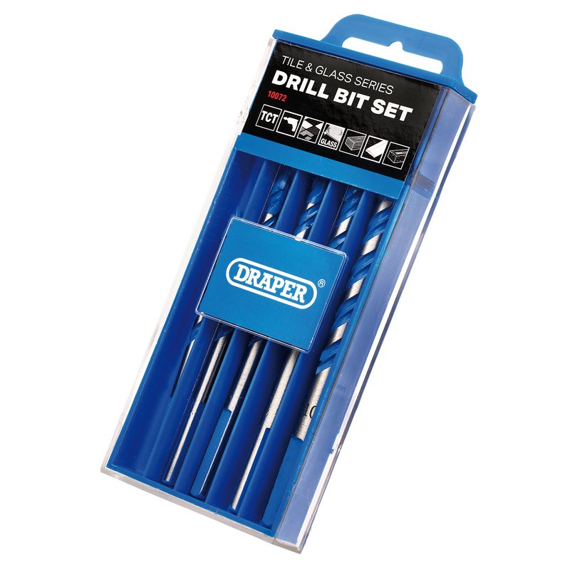 Draper TCT Tile and Glass Drill Bit Set (6 Piece) DRA-10072