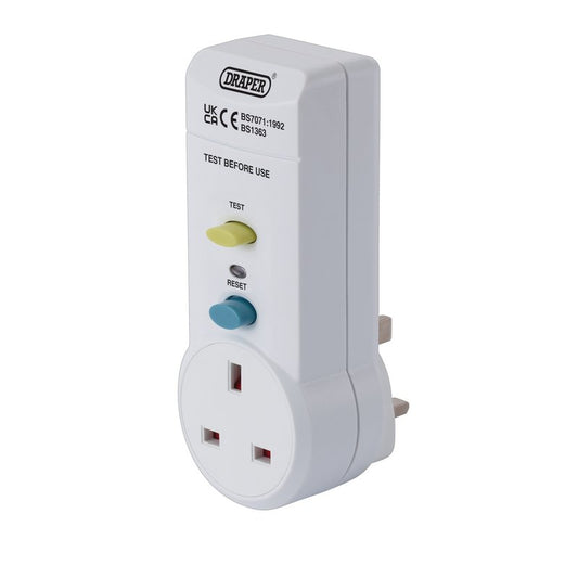 Draper RCD Adaptor, 220-250v/50Hz, 13 AMP DRA-10205