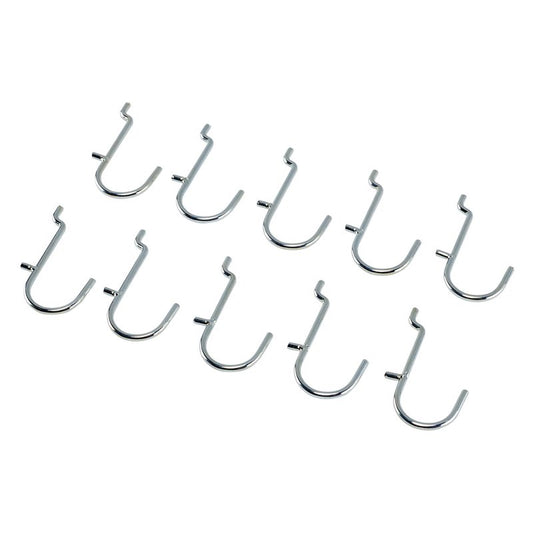 Draper Metal J-Hooks for Back Panel/Pegboard (Pack of 10) DRA-10218
