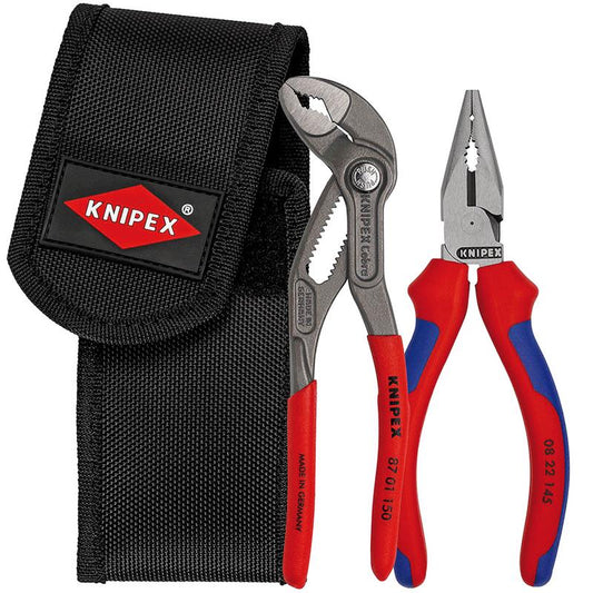 KNIPEX 00 20 72 V06 Mini Pliers Set in Belt Tool Pouch, 1 x 08 22 145, 1 x 87 01 150 DRA-10614