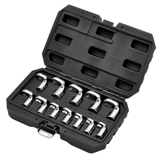 Draper Flexible Crowfoot Socket Wrench Set, 3/8" Sq. Dr. (12 Piece) DRA-12403