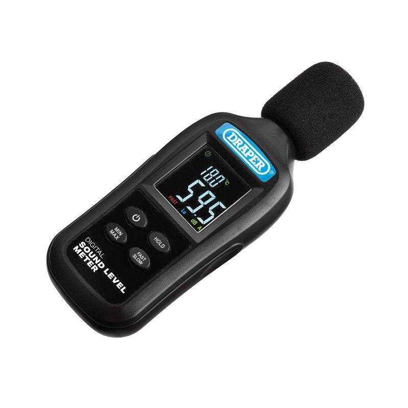 Draper Handheld Digital Sound Level Meter, 35-135dB and -20 to +70&deg;C DRA-12442