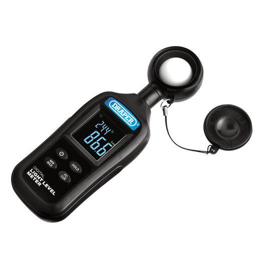 Draper Handheld Digital Light Level Meter, 0-200KLux and -20 to +70&deg;C DRA-12443