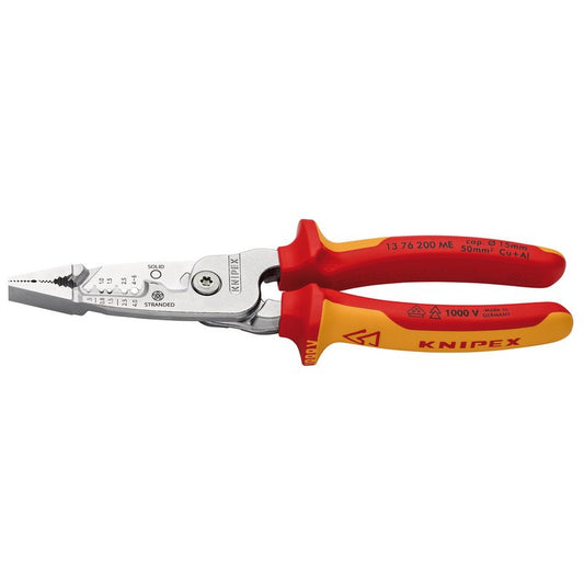KNIPEX 13 76 200 ME VDE Wire Stripper with Multi-Component Grips, 200mm DRA-13192