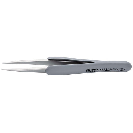 KNIPEX 92 21 10 ESD Precision Tweezers with rubber handles ESD, 123mm DRA-13193