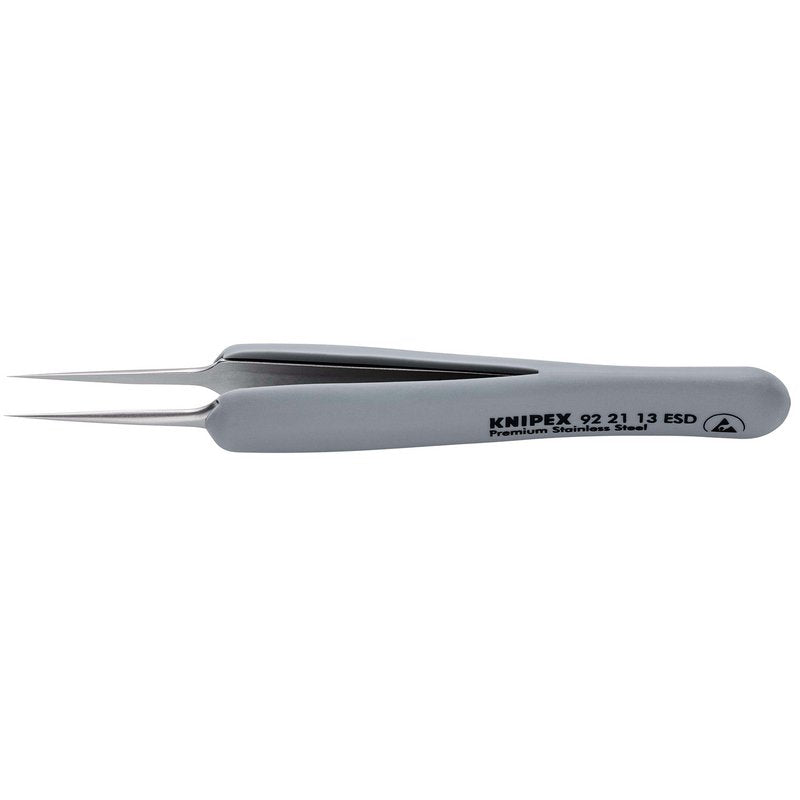 KNIPEX 92 21 13 ESD Precision Tweezers with rubber handles ESD, 112mm DRA-13197