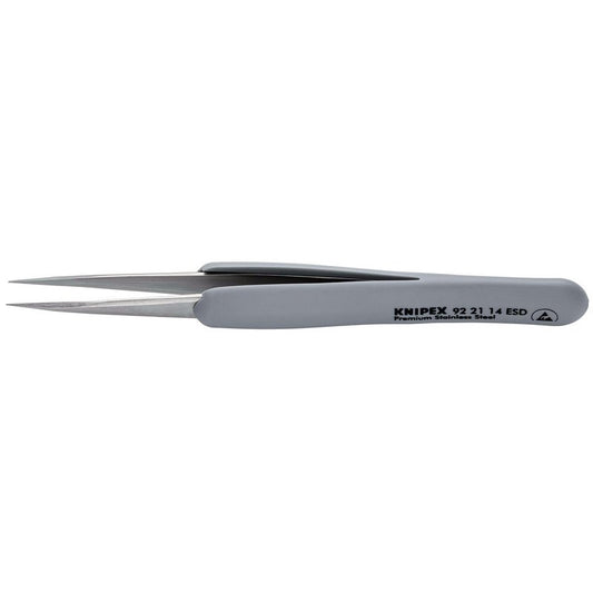 KNIPEX 92 21 14 ESD Precision Tweezers with rubber handles ESD, 130mm DRA-13206