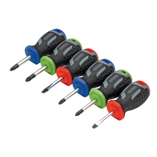 Draper Stubby Soft Grip Screwdriver Set (6 Piece) DRA-13432