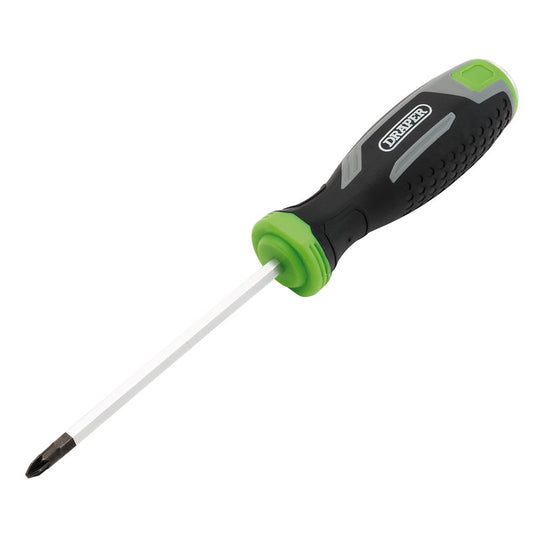 Draper Pound Thru Pozi Soft Grip Screwdriver, PZ1 x 100mm DRA-13447