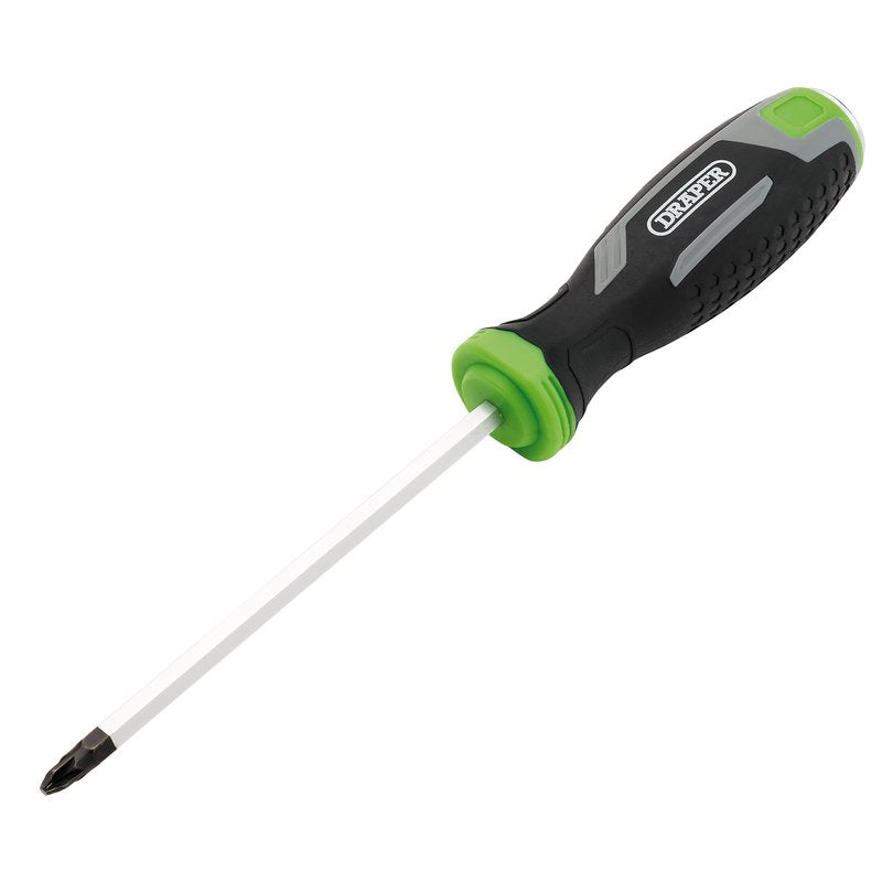 Draper Pound Thru Pozi Soft Grip Screwdriver, PZ2 x 125mm DRA-13452