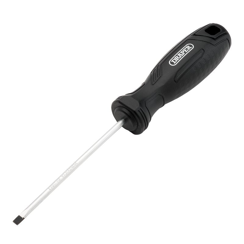 Draper Slotted Parallel Hard Grip Screwdriver, 4.0 x 100mm DRA-13535