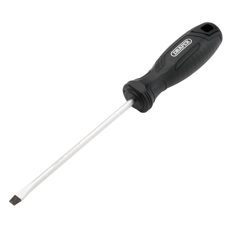 Draper Slotted Hard Grip Screwdriver, 5.5 x 125mm DRA-13536