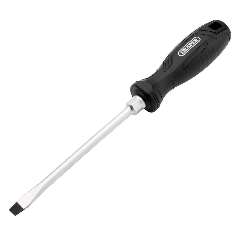 Draper Slotted Hard Grip Screwdriver, 8.0 x 150mm DRA-13552