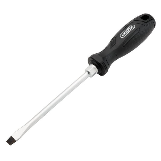 Draper Slotted Hard Grip Screwdriver, 8.0 x 150mm DRA-13552