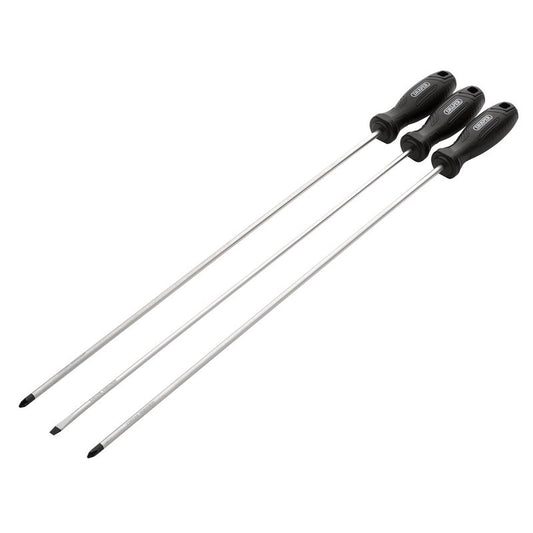 Draper Long Reach Hard Grip Screwdriver Set (3 Piece) DRA-13580