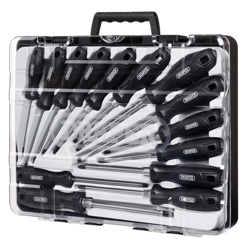 Draper Hard Grip Screwdriver Set with Draper TX-STAR (14 Piece) DRA-13588