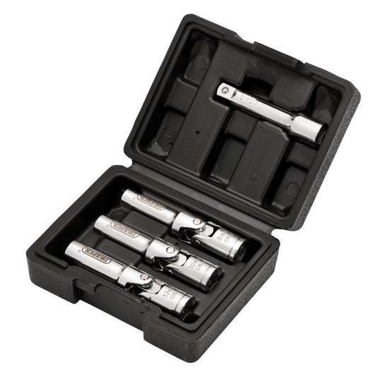 Draper Glow Plug Socket Set, 3/8" Sq. Dr. (4 Piece) DRA-13605