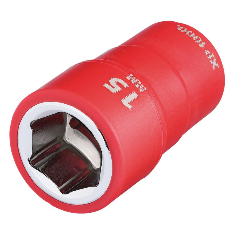 Draper XP1000 VDE Socket, 3/8" Sq. Dr., 15mm DRA-17643