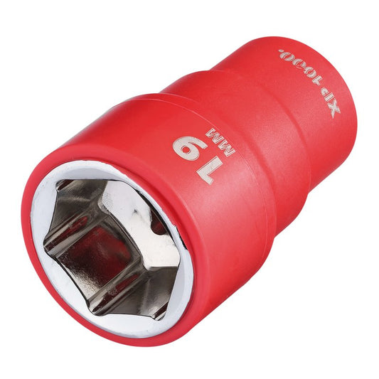 Draper XP1000 VDE Socket, 3/8" Sq. Dr., 19mm DRA-17655