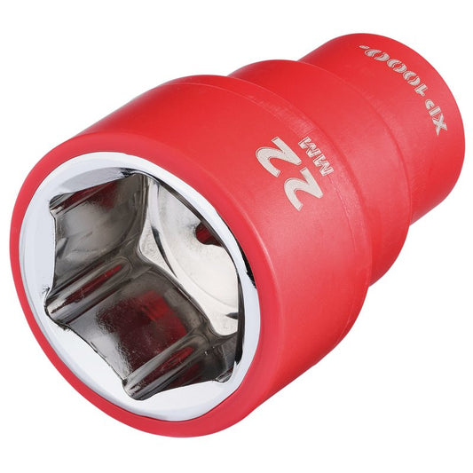 Draper XP1000 VDE Socket, 3/8" Sq. Dr., 22mm DRA-17663