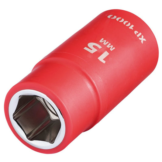 Draper XP1000 VDE Socket, 1/2" Sq. Dr., 15mm DRA-17762