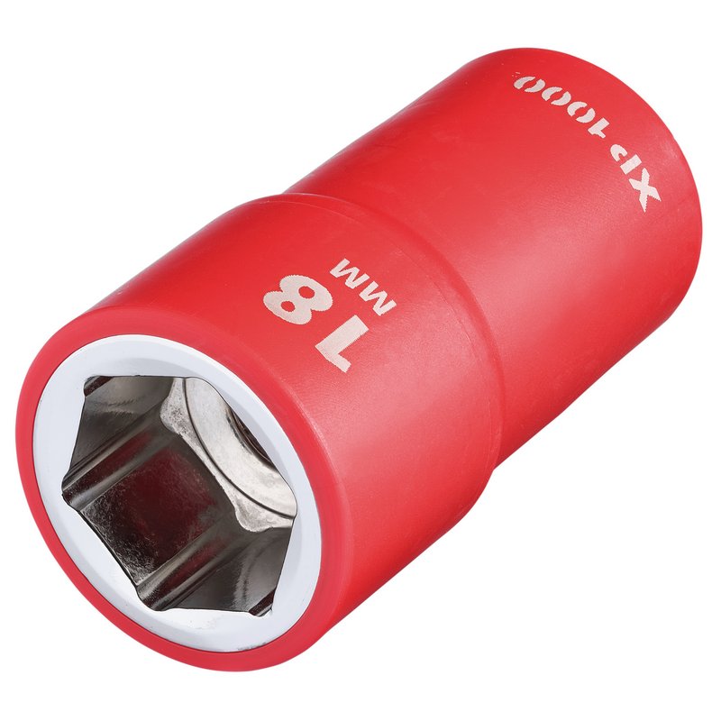 Draper XP1000 VDE Socket, 1/2" Sq. Dr., 18mm DRA-17859