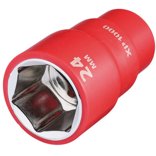 Draper XP1000 VDE Socket, 1/2" Sq. Dr., 24mm DRA-18042