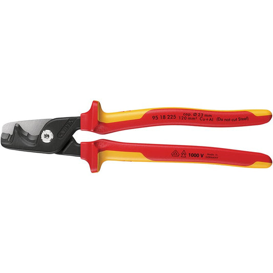 KNIPEX 95 18 225 StepCut XL VDE Insulated Cable Shears, 225mm DRA-18131