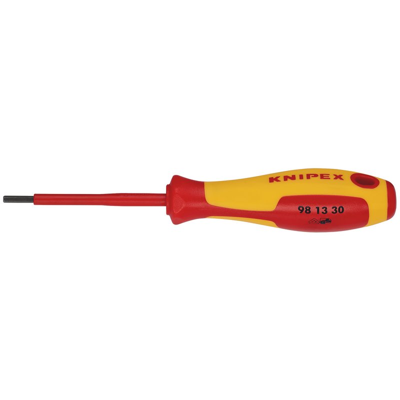 KNIPEX 98 13 30 VDE Insulated Hexagon Screwdriver, 3.0 x 75mm DRA-18775