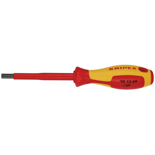KNIPEX 98 13 60 VDE Insulated Hexagon Screwdriver, 6.0 x 75mm DRA-18779