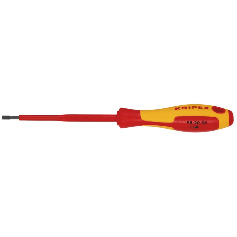 KNIPEX 98 20 35 VDE Insulated Slotted Screwdriver, 3.5 x 100mm DRA-18790