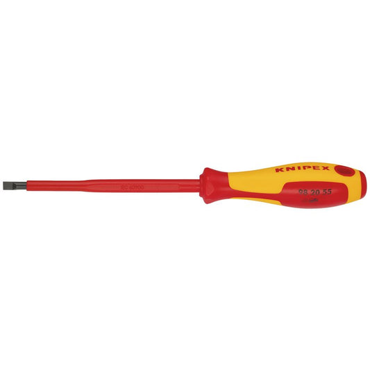 KNIPEX 98 20 55 VDE Insulated  Slotted Screwdriver, 5.5 x 125mm DRA-18793