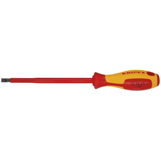 KNIPEX 98 20 65 VDE Insulated  Slotted Screwdriver, 6.5 x 150mm DRA-18796