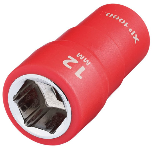 Draper XP1000 VDE Socket, 1/4" Sq. Dr., 12mm DRA-18801