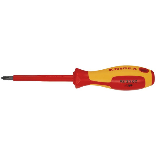 KNIPEX 98 24 02 VDE Insulated Screwdriver, PH2 x 100mm DRA-18803