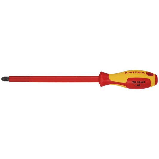 KNIPEX 98 24 04 VDE Insulated Screwdriver, PH4 x 200mm DRA-18805