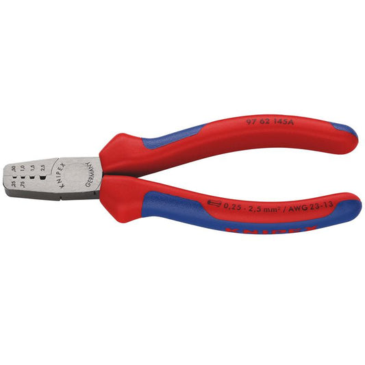 KNIPEX 97 62 145 A Crimping Pliers for Wire Ferrules, 145mm DRA-20001