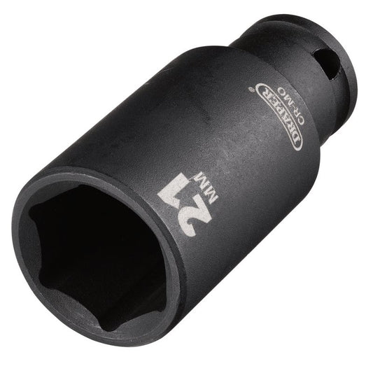 Draper HI-TORQ Metric Deep Impact Socket, 3/8" Sq. Dr., 21mm DRA-20177