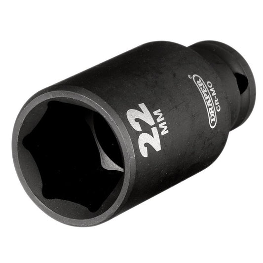 Draper HI-TORQ Metric Deep Impact Socket, 3/8" Sq. Dr., 22mm DRA-20180