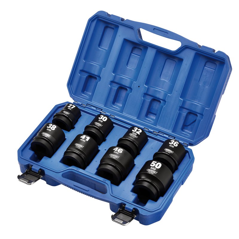 Draper HI-TORQ Metric Impact Socket Set, 1" Sq. Dr. (8 Piece) DRA-20209