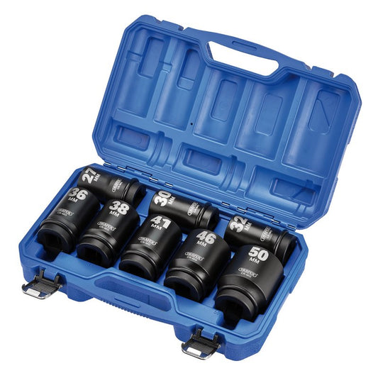 Draper HI-TORQ Metric Deep Impact Socket Set, 1" Sq. Dr. (8 Piece) DRA-20210