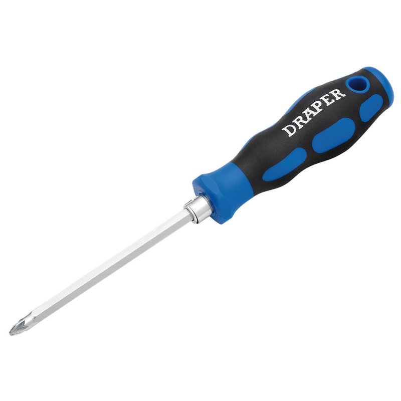 Draper 2-in-1 Reversible Blade Soft Grip Screwdriver, SL6/PZ2 x 175mm DRA-21009