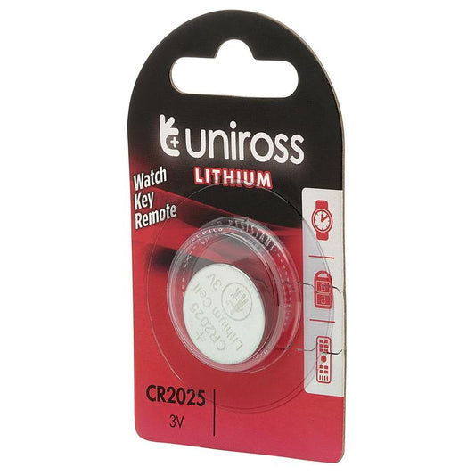 Uniross Lithium Coin Cell CR2025 Battery DRA-21594