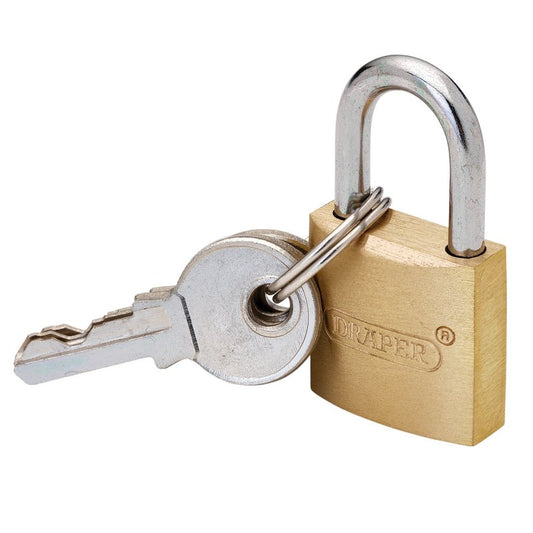 Draper Brass Cylinder Padlock, 20mm DRA-21725
