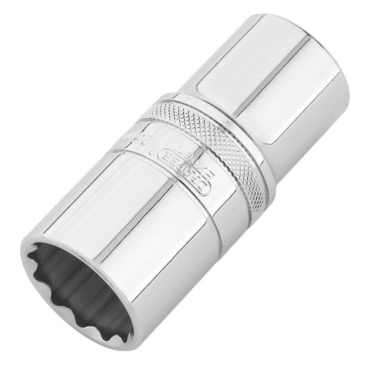 Draper Expert HI-TORQ 12-Point Metric Deep Socket, 1/2" Sq. Dr., 25mm