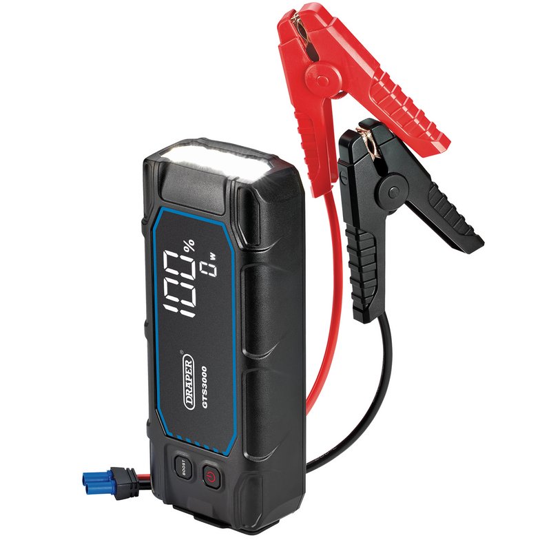 Draper 12V Lithium Jump Starter with Digital Display, 3000A DRA-23742