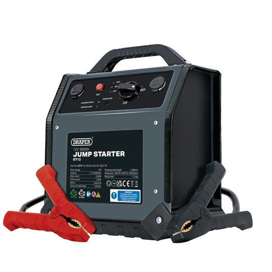 Draper 12V Jump Starter, 3000A DRA-23779