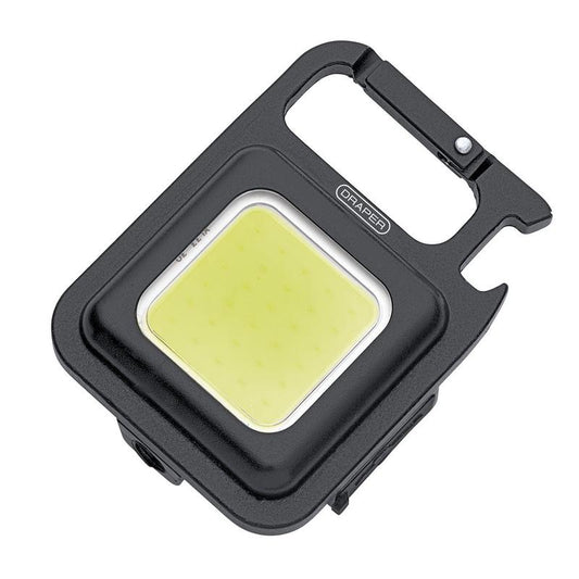 Draper COB LED Rechargeable Pocket Light with Stand and Belt Clip, 5W, 350 Lumens, USB-C Cable Supplied DRA-23850