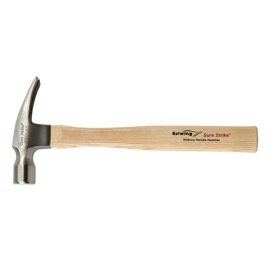 Estwing EMRW20S Sure Strike Straight Claw Hammer with Hickory Handle, 20oz/560g DRA-24088